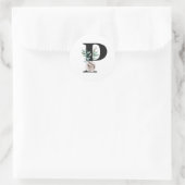 Winter vakantie initialen sticker letter P (Tas)