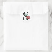 Winter vakantie initialen sticker letter S (Tas)