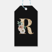 Winter vakantie initials letter R Cadeaulabel (Voorkant)