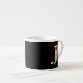 Winter vakantie initialsletter J Espresso Kop (Voorkant rechts)