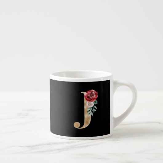 Winter vakantie initialsletter J Espresso Kop (Rechts)