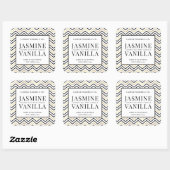 Winter Vakantie Kaars Label Zwart & Goud Minimaal (Vel)