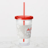 Winter Vakantie Katten Acryl Drinkbeker (Rechts)