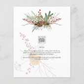 Winter Vakantie Kerst Huwelijksuitnodiging Flyer (Achterkant)