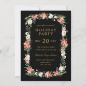 Winter Vakantie Kerstfeest Zwart Aangepaste Kleur Kaart (Voorkant)