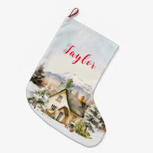 Winter Vakantie Kersthuisje Grote Kerstsok (Voorkant (Hangend))