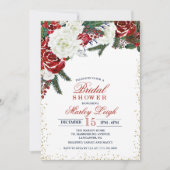 Winter Vakantie Kerstmis bruids douche uitnodiging (Voorkant)