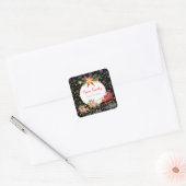Winter Vakantie Kerstmis & Nieuwjaar Santa Gifts Vierkante Sticker (Envelop)