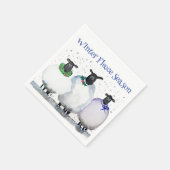 Winter vakantie papier cocktail servetten (Hoek)