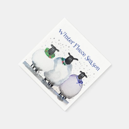 Winter vakantie papier cocktail servetten (Hoek)