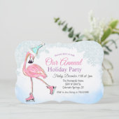 Winter Vakantie Party uitnodiging (Staand voorkant)