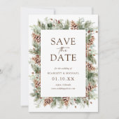 Winter Vakantie Save The Date Kaart (Voorkant)