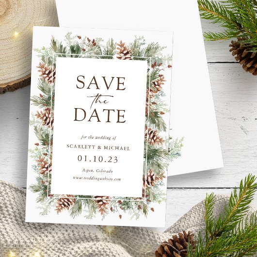 Winter Vakantie Save The Date Kaart