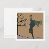 Winter Vakantie Sneeuw Weer Mode Kaart (Voorkant / Achterkant)