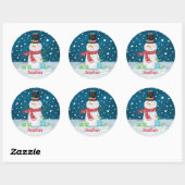 Winter Vakantie Sneeuwman Kerst sticker (Vel)