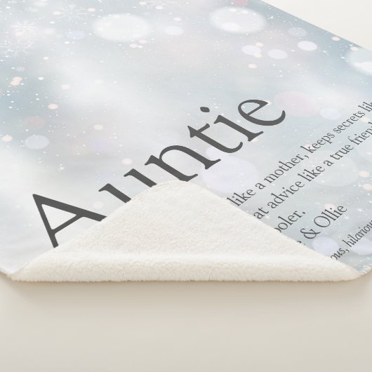 Winter Vakantie Sneeuwvlokken Koude Tante Tante Ci Sherpa Deken (3/4)