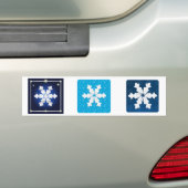Winter Vakantie Sprookje Fantasy Sneeuwvlokken Bumpersticker (Op auto)
