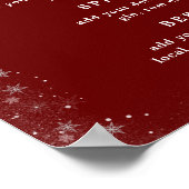 winter vakantie trouwfeest vreugde bar menu bord poster (Hoek)