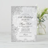 Winter Vakantie Verjaardag Party uitnodiging (Staand voorkant)