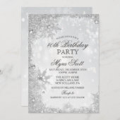 Winter Vakantie Verjaardag Party uitnodiging (Voorkant / Achterkant)