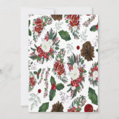 Winter Vakantie Verloving Diner Invitation Kaart (Achterkant)