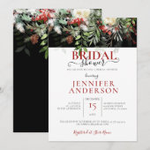 Winter Vakantie Waterverf Floral Arrangment Shower Kaart (Voorkant / Achterkant)