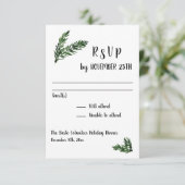 Winter vakantiefeest evenement receptie reactie RS RSVP Kaartje (Staand voorkant)