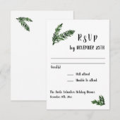 Winter vakantiefeest evenement receptie reactie RS RSVP Kaartje (Voorkant / Achterkant)