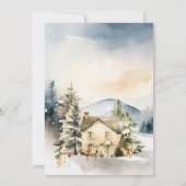 Winter Vakantiehuis Housewarming Party Kaart (Achterkant)