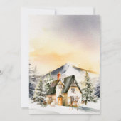 Winter Vakantiehuis Housewarming Party Kaart (Achterkant)