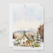 Winter Vakantiehuis Housewarming Party Kaart (Achterkant)