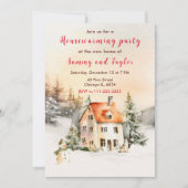 Winter Vakantiehuis Housewarming Party Kaart (Voorkant)