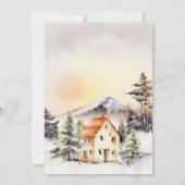 Winter Vakantiehuis Housewarming Party Kaart (Achterkant)