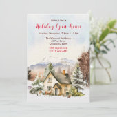 Winter Vakantiehuis Open Huis Kaart (Staand voorkant)