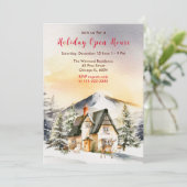 Winter Vakantiehuis Open Huis Kaart (Staand voorkant)