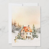 Winter Vakantiehuis Open Huis Kaart (Achterkant)