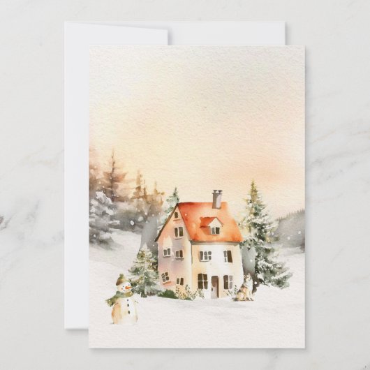 Winter Vakantiehuis Open Huis Kaart (Achterkant)