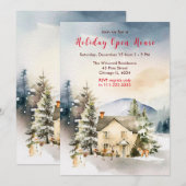 Winter Vakantiehuis Open Huis Kaart (Voorkant / Achterkant)