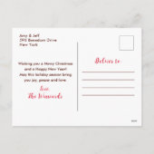 Winter Vakantiehuis Vrolijk kerstfeest Feestdagenkaart (Achterkant)