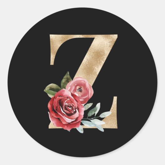 Winter vakanties initialen sticker letter Z (Voorkant)