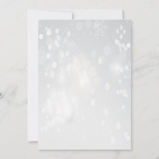 Winter-vakantieverblijf Baby shower uitnodiging (Achterkant)