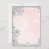 Winter-vakantieverblijf Baby shower uitnodiging (Achterkant)