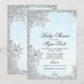 Winter-vakantieverblijf Baby shower uitnodiging (Voorkant / Achterkant)