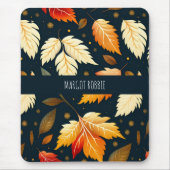 Winter vallende bladeren Sinaasappel Gradiënt Patr Muismat (Voorkant)