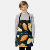 Winter vallende bladeren Sinaasappel Gradiënt Patr Schort (Gedragen)