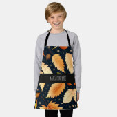 Winter vallende bladeren sneeuwvlokken Retro Patro Schort (Gedragen)