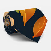 Winter vallende bladeren sneeuwvlokken Retro Patro Stropdas (Opgerold)