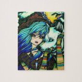 Winter Vampire White Kerstfeest Fantasy Art Legpuzzel (Verticaal)