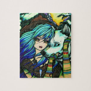 Winter Vampire White Kerstfeest Fantasy Art Legpuzzel