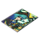 Winter Vampire Wolf Snow Mountain Girl Fantasy Art Notitieboek (Linkerzijde)